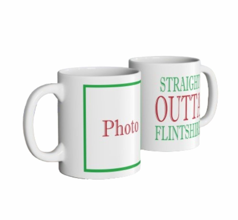 Personalised Welsh Photo Mug  - Straight Outta (Welsh Place Name)